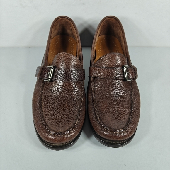 G.H Bass Weejuns Bass Bran Slip on Loafers Buckle Detail Brown Preppy Men\'s 7 main image 8